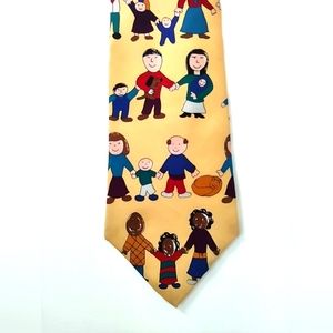 1990's Novelty Save the Children 100% Silk Tie
